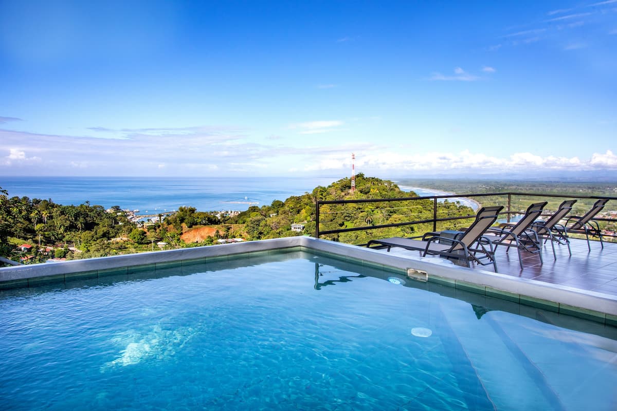 Pool and ocean panorama
